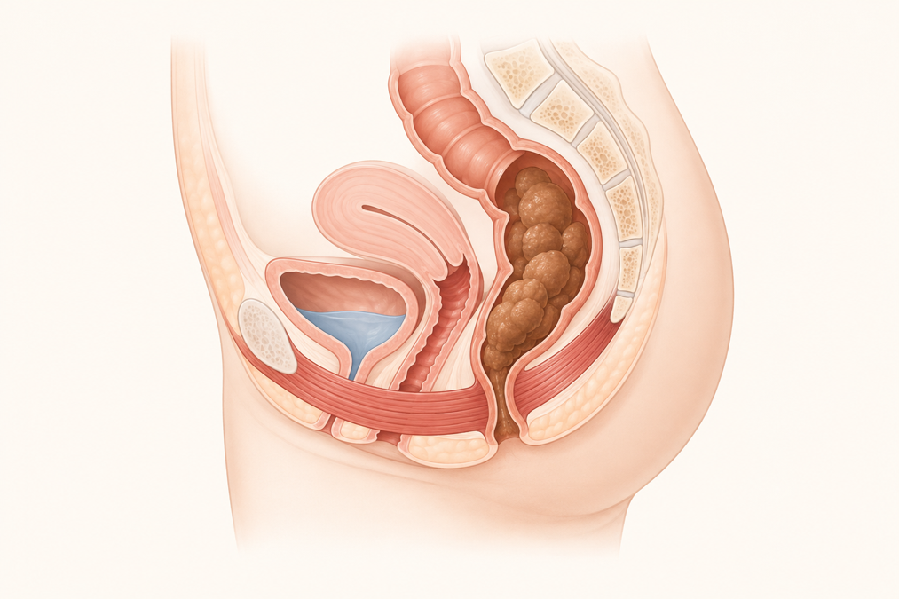 The pelvic floor must coordinate with the abdomen and relax appropriately during bowel emptying.